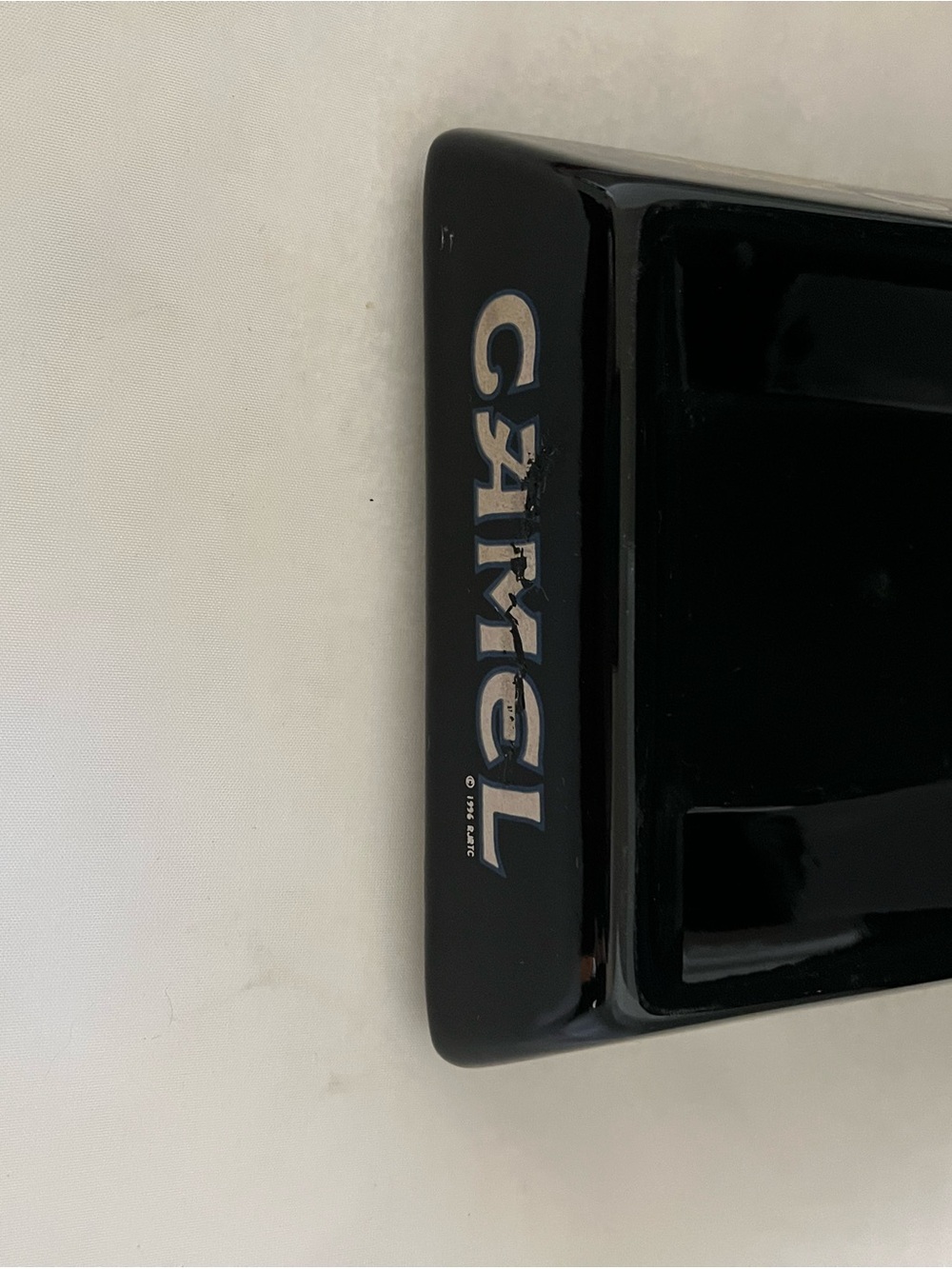 Camel 1996 Garnet Black Ceramic Ashtray with Silver Logo